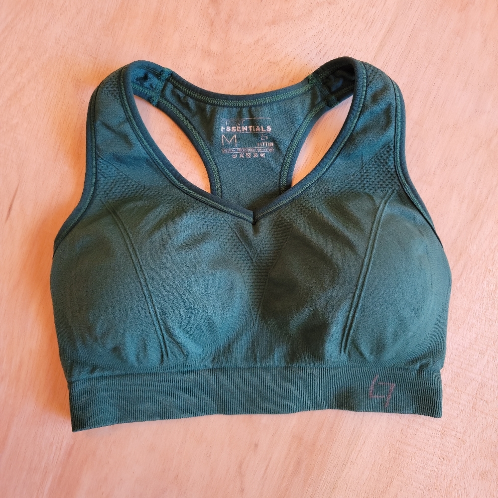 Green Padded Racerback Sports Bra Size Medium